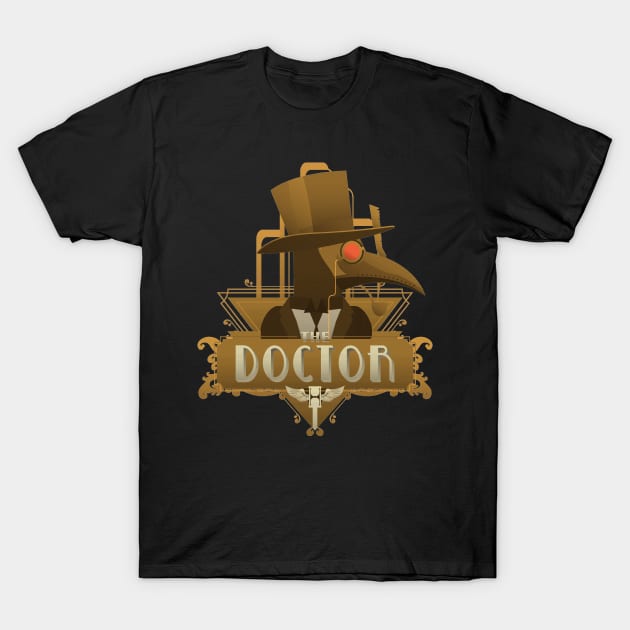 Art Deco Gentleman Plague Doctor T-Shirt by yaros